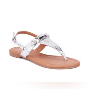 New York and Company Angelica Women's Sandals, US 8.5", Silver